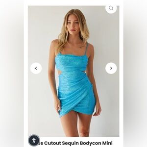 American Threads Jules Cutout  Sequin Mini Dress NWT